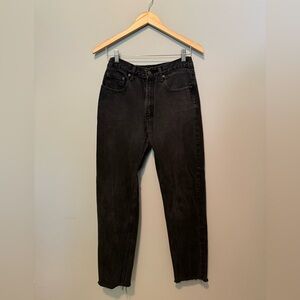 Vintage GAP DENIM Black Tapered Jeans with Raw Hem - Size W30 L32 Loose Fit